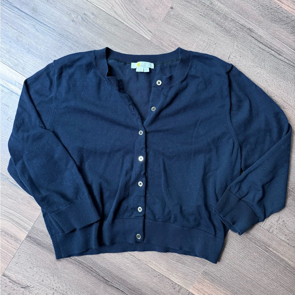 Boden cropped cardigan Navy Blue Size Large